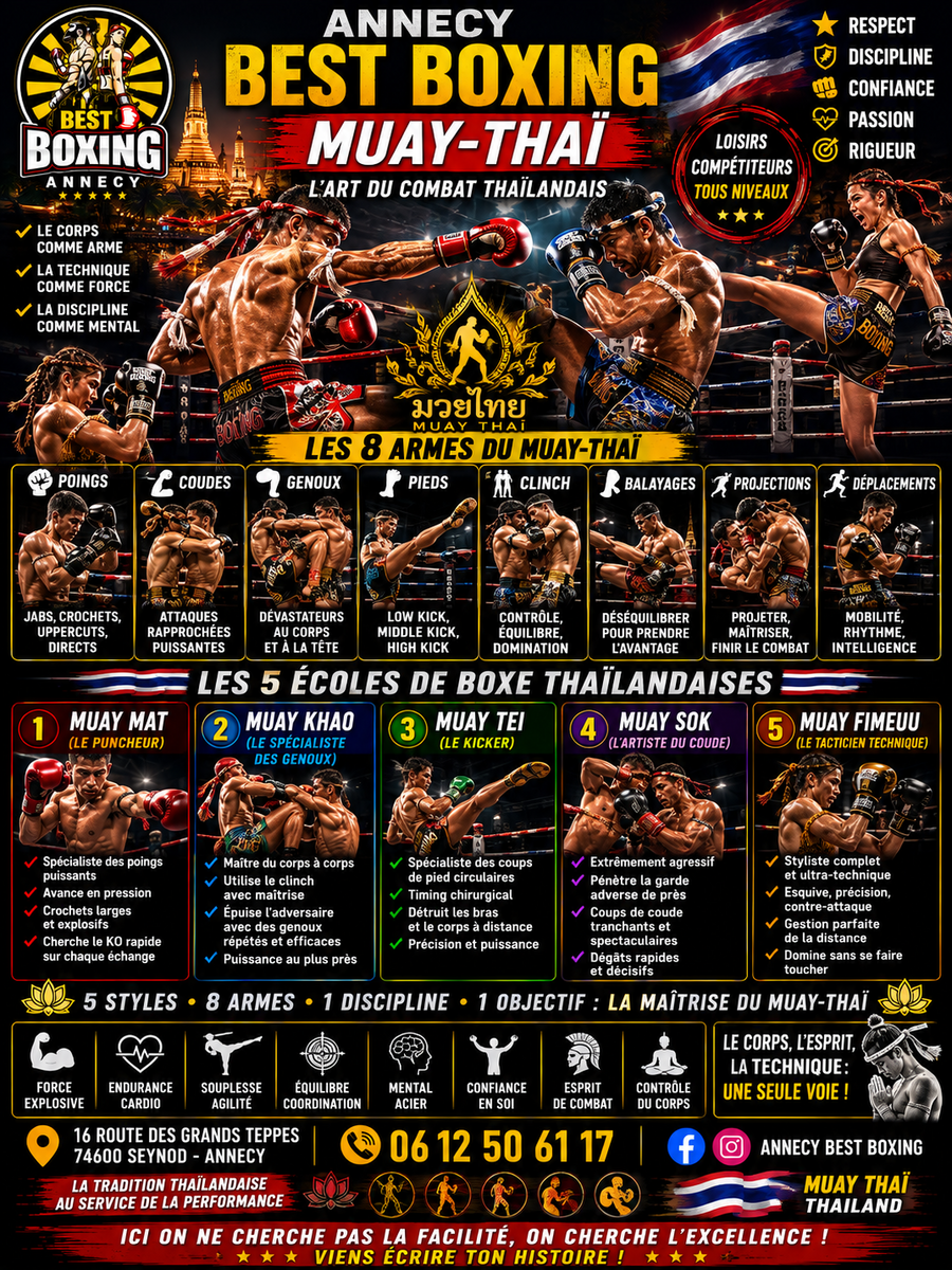 TEAM MUAY -THAI enfants 11 ans +Ados +Adultes
