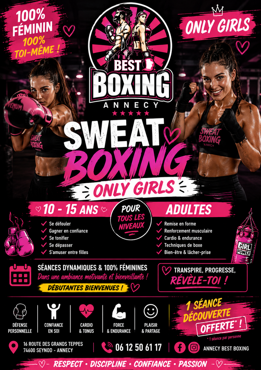SWEAT BOXING GIRLS 10 ans+Adultes