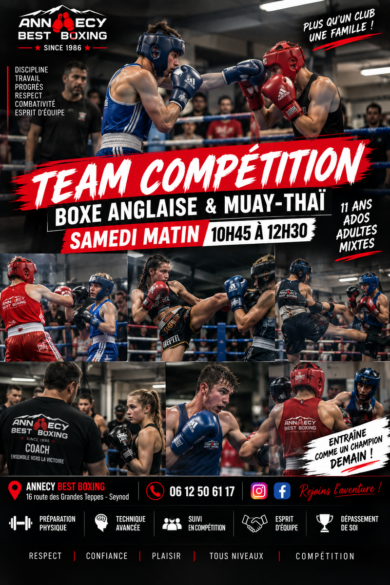 NOUVEAU ,TEAM COMPETITION samedi matin 10h45 à 12h30