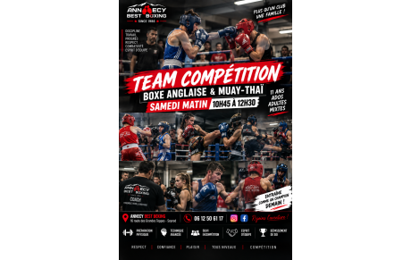 NOUVEAU ,TEAM COMPETITION samedi matin 10h45 à 12h30