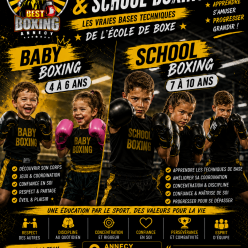 NOUVEAU ! Baby Boxing de 3 à 6 ans / School Boxing de 7 à 10 ans